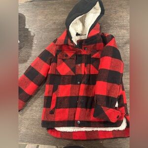 Urban Republic Red and Black Checkered Kids Jacket
